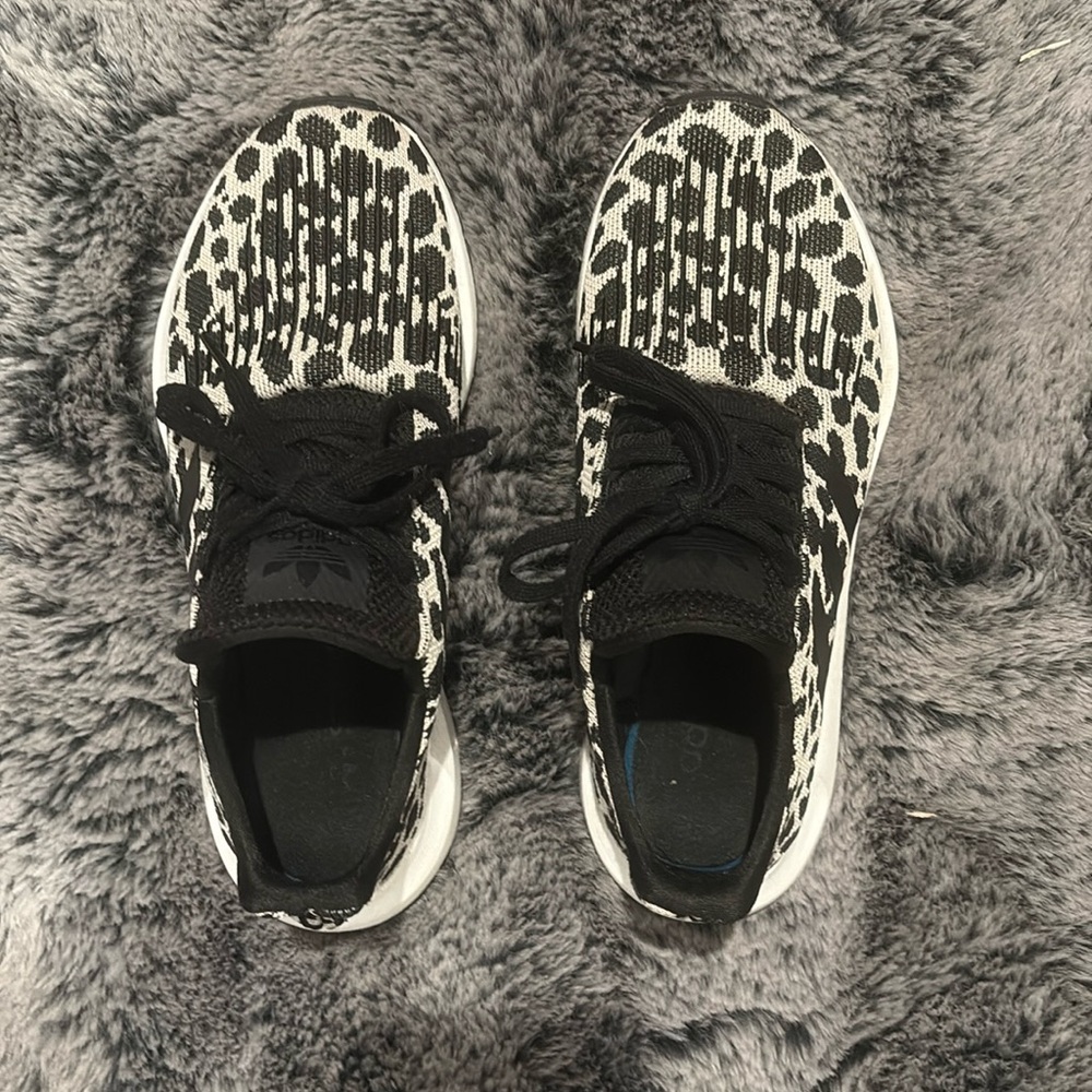 ADIDAS Originals Cloudfoam Swift Run LEOPARD Print Running Shoes Sneakers 8.5